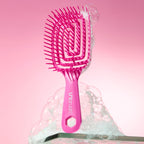 FHI Heat UNbrush Flex Detangling Brush - Ultra Flexible Hairbrush | DuoFlex Anti-Static Bristles for Removing Tangles, Massaging Scalp & Faster Styling - Pain-Free Hair Brush Detangler