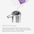 Buy now simplehuman Fragrance Free Moisturizing Liquid Hand Soap Refill Pouch, 34 Fl. Oz, Pack of 6 at indiglob india