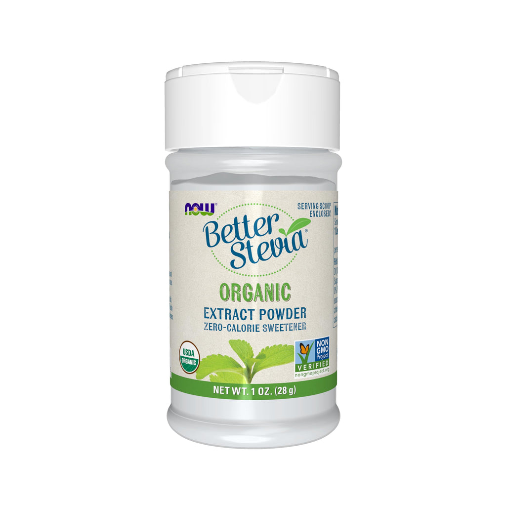 NOW Foods BetterStevia Organic Zero-Calorie Extract Powder, Keto Friendly, Suitable for Diabetics, No Erythritol, 4-Ounce