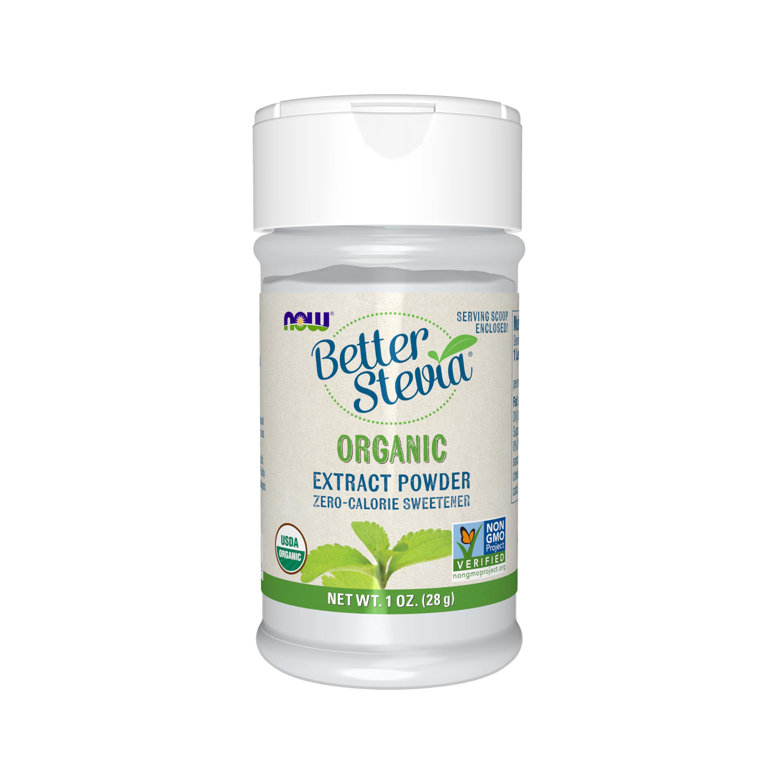 NOW Foods BetterStevia Organic Zero-Calorie Extract Powder, Keto Friendly, Suitable for Diabetics, No Erythritol, 4-Ounce