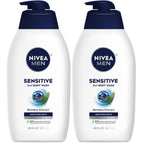 Nivea Men Sensitive Body Wash with Bamboo Extract, Moisturizing Body Wash for Sensitive Skin, Soap Free Shower Gel for Men with No Drying Alcohol, 30 Fl Oz Bottle (Pack of 2)