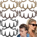 6 PCS Zig Zag Headbands Plastic Wavy Hair Head Band Comb with Teeth Hoop Accessories for Women Men Girls, Matte Morandi