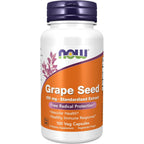 Buy now NOW Supplements, Grape Seed 100 mg - Standardized Extract, Highly Concentrated Extract with a Minimum of 90% Polyphenols, with Vitamin C, 100 Veg Capsules at indiglob india