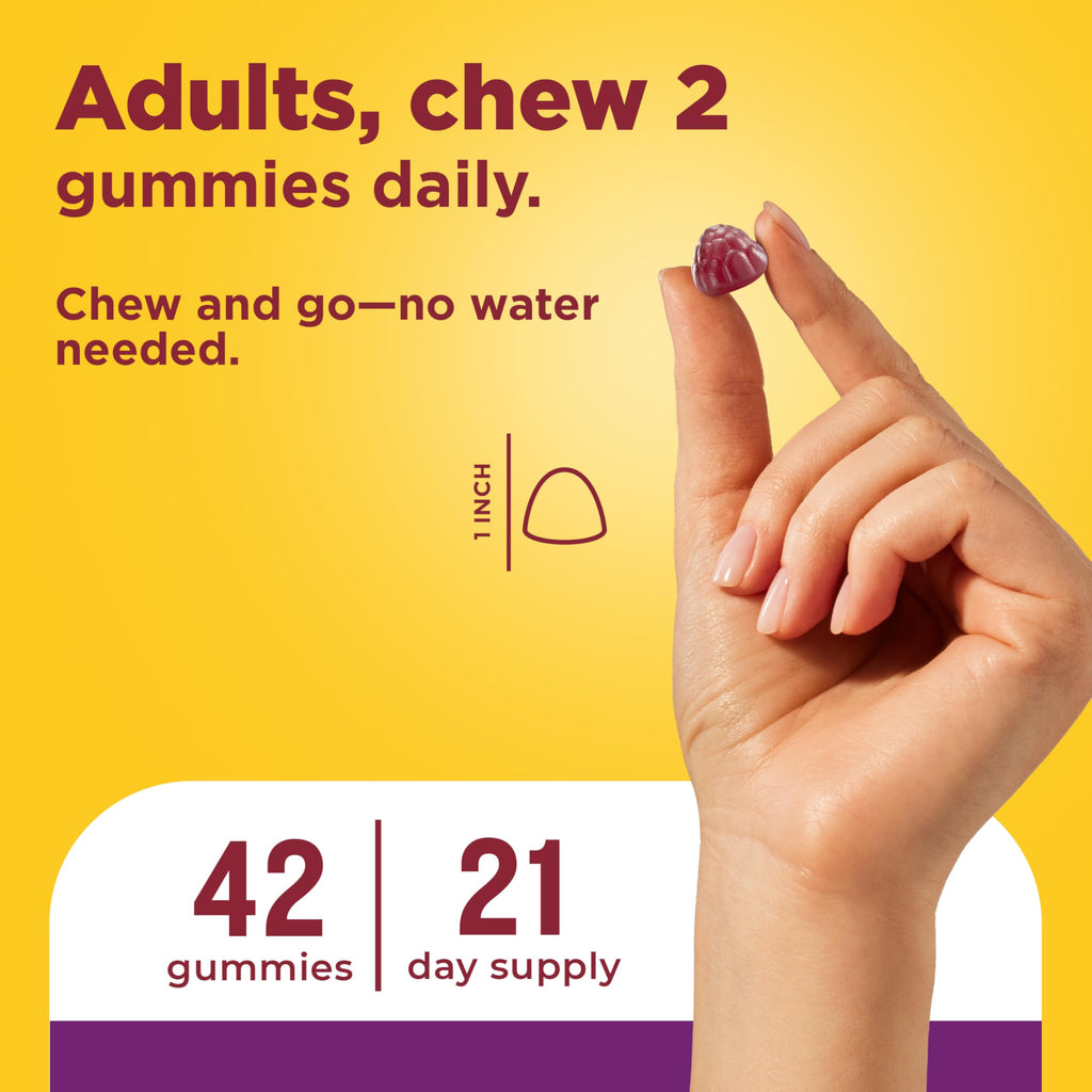 Nature Made Probiotics for Women and Men, 42 Probiotic Gummies | Probiotics with 8 Billion CFU Per 2 Probiotic Gummies, Support Healthy Digestion, Raspberry & Cherry Flavors, 21 Day Supply