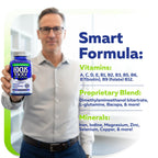 Focus Factor Adults Extra Strength, 120 Count - Brain Supplement for Memory, Concentration and Focus - Complete Multivitamin with DMAE, Vitamin D, DHA - Trusted Health Vitamins