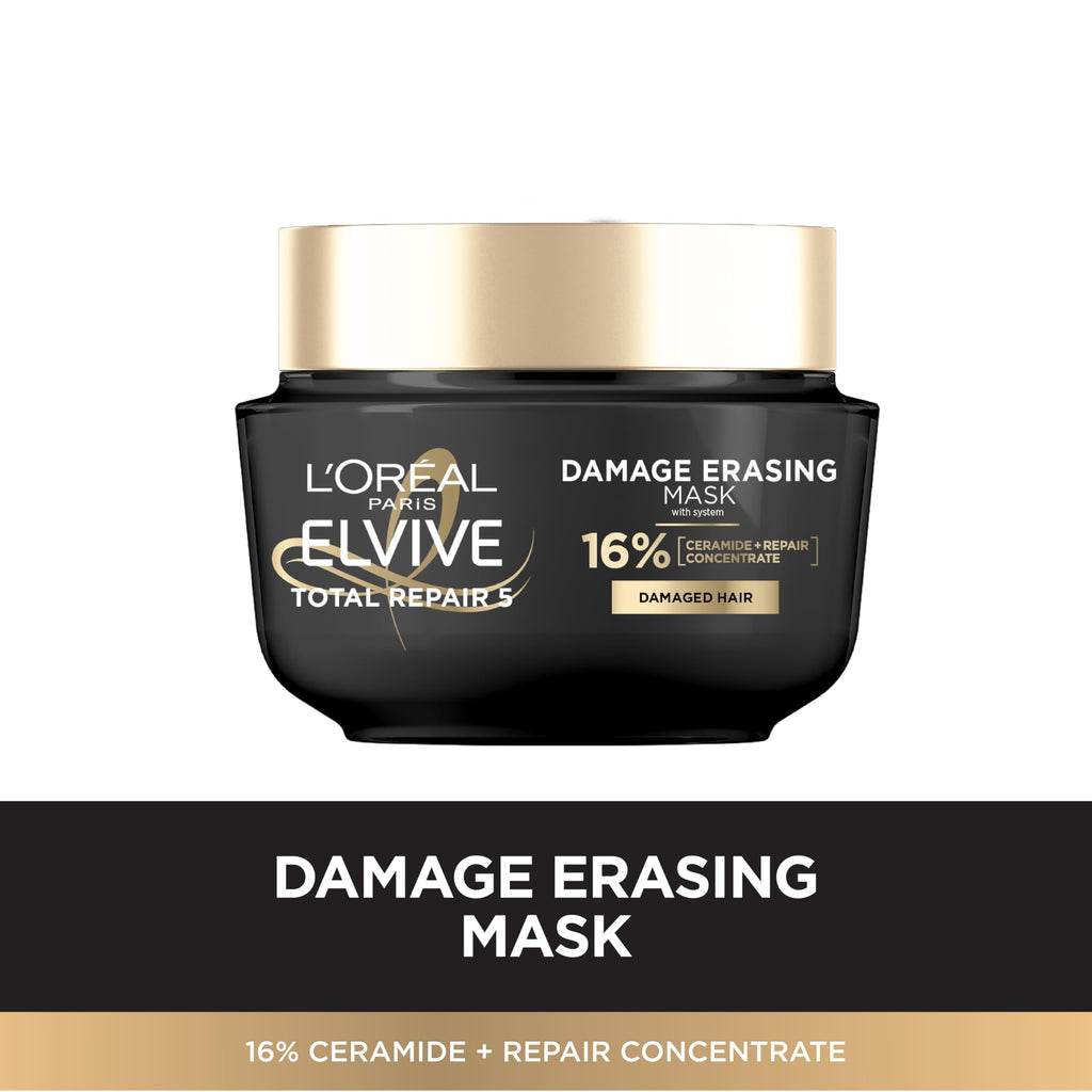 L'Oreal Paris Elvive Total Repair 5 Damage-Erasing Balm Mask, Rinse-Out Hair Treatment, 8.5 fl oz (Packaging May Vary)