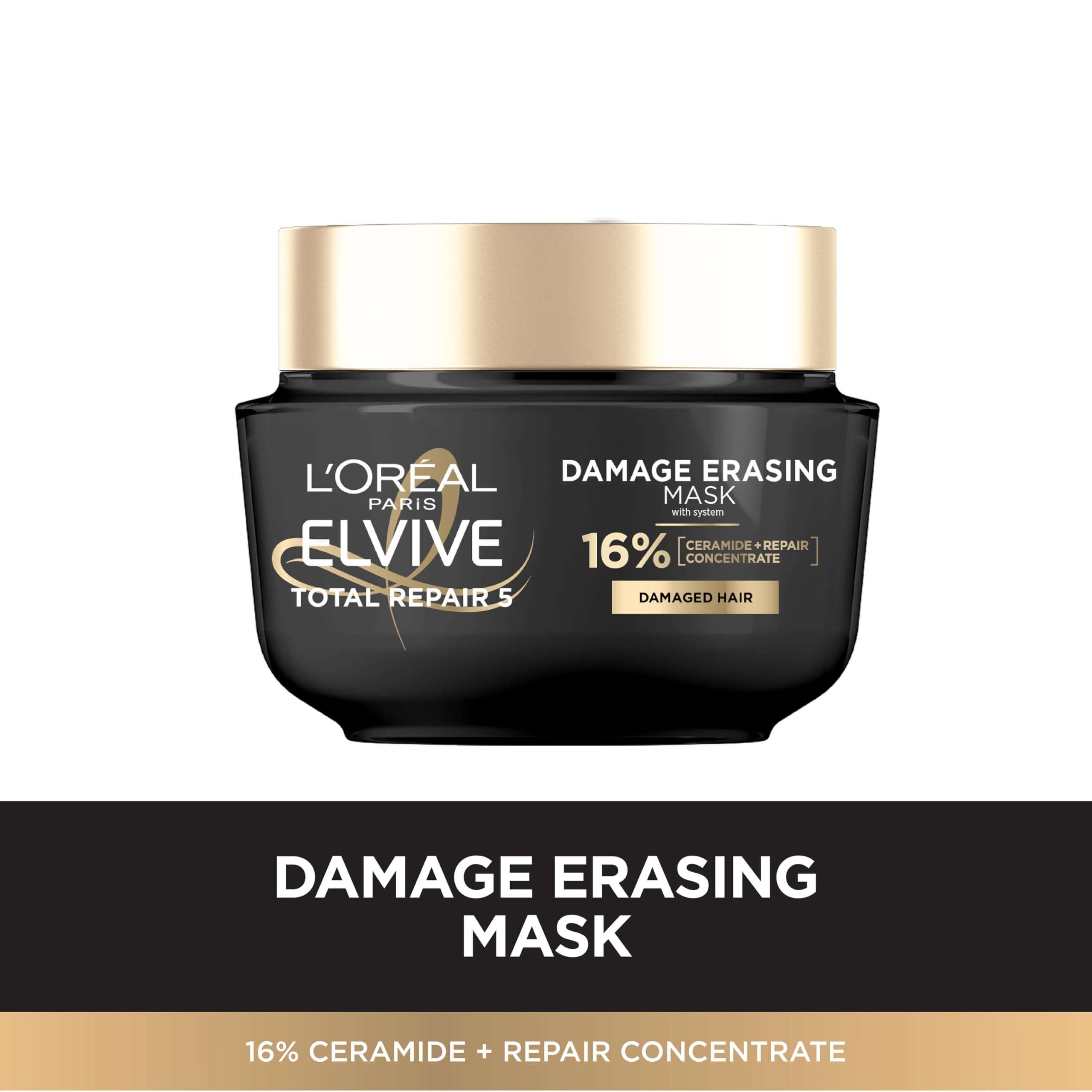 L'Oreal Paris Elvive Total Repair 5 Damage-Erasing Balm Mask, Rinse-Out Hair Treatment, 8.5 fl oz (Packaging May Vary)