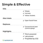 Wondercide - Wasp and Hornet Killer Aerosol Spray - 10 oz - 2 Pack