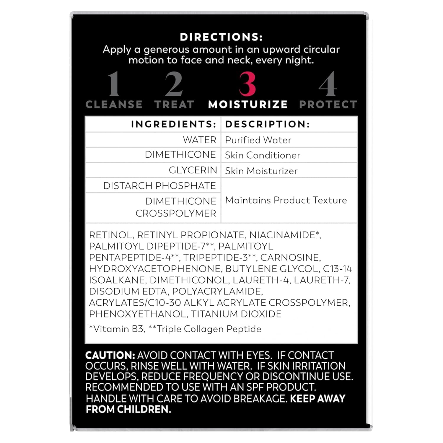 Olay Retinol Night Cream for Women, MAX, Anti-Aging Face Mousturizer, Fragrance-Free, Non Greasy - Anti-Wrinkle, Smooth Fine Lines, Hydrating Skin Care - Triple Collagen Cream, Niacinamide, 1.7oz