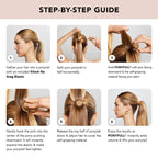 Buy now Kitsch PONYFULL Hair Volumizer Tool - Adds Lift and Style To Your Ponytail | Hair Bun Maker for Women | Ponytail Volumizer, Includes 3 No Snag Elastic Ties | Ideal Gifts for Women - (Blonde) at indiglob india