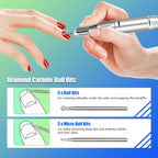 Buy now 30PCS Cuticle Nail Drill Bits Set: 3/32'' Nail Bits for Acrylic Gel Nail Prep Contain Flame/Ball/Needle/Safety Shape Heads, Remover Tools Efile Bits for Salon Home Manicure Pedicure Nail Tech at indiglob india