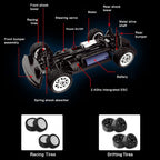 Buy now High Speed RC Drifting Car, 1:16 20MPH Remote Control Car for Drift and Race, ESP 2.4Ghz Proportional Throttle & Steering Control 4WD Racing Trucks with Led Lights for Adults and Kids at indiglob india