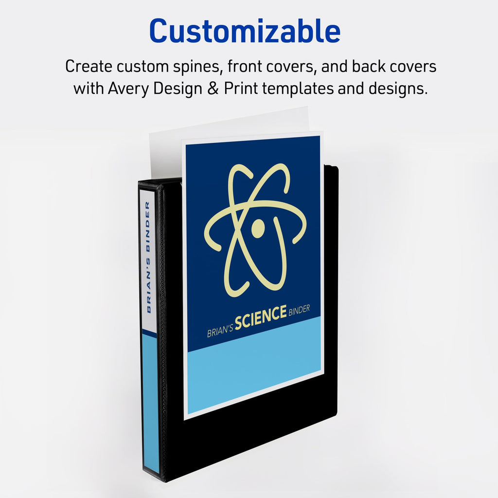 Avery® Durable View 3 Ring Binder, 1" Slant Rings, 1 Aqua Binder