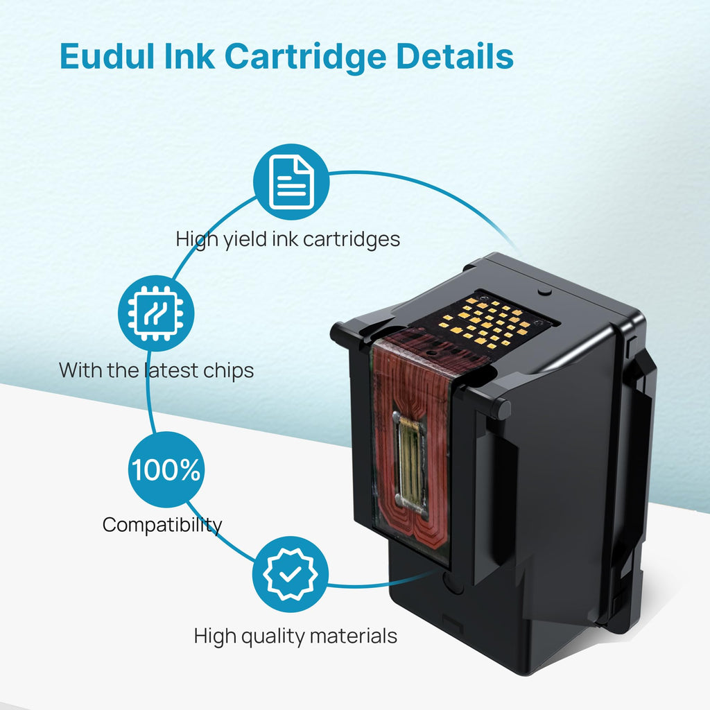 63XL Ink Cartridges Black and Color Replacement for HP Ink 63 for HP 63XL Ink Cartridge Combo Pack Work for HP OfficeJet 3830 4650 5255 5258 5200; Envy 4520 4512 4510; DeskJet 1112 2130 3630 (2 Pack)