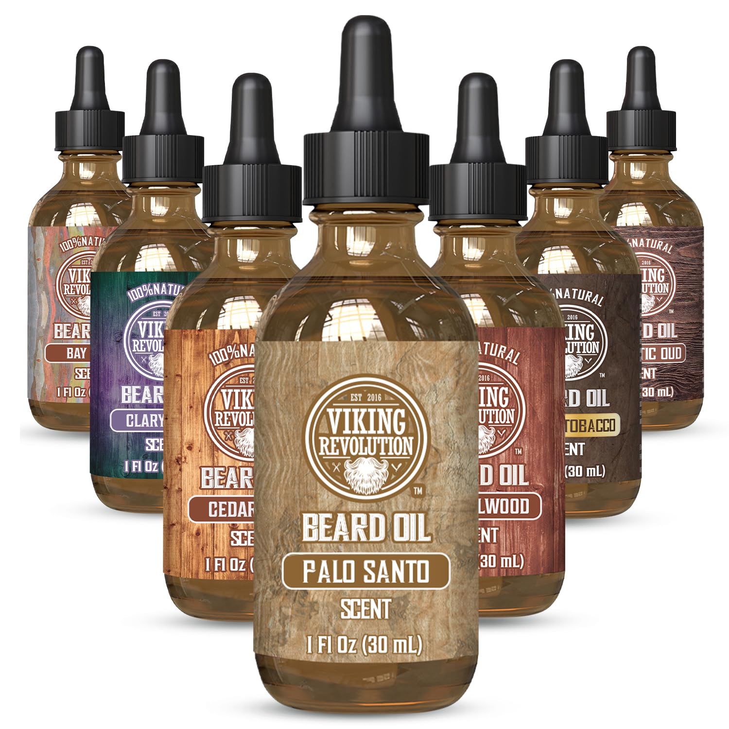 Buy now Viking Revolution Beard Oil with Clary Sage for Men - Natural Blend with Argan and Jojoba Oils for Softening, Strengthening, and Moisturizing at indiglob india