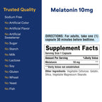 Puritan's Pride Premium Super Strength Melatonin 10mg Sleep Aid | Dietary Supplement for Sound, Restful, and Longer Sleep Support, 4 Month Supply, 120 Rapid Release Capsules