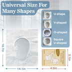 RAINFLOW Toilet Seat Covers Disposable - 100 Count Portable Flushable Paper
