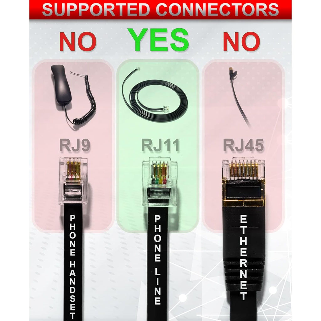 Buy now Phone Jack Splitter for Landline Telephone RJ11 6P4C 2 Way Adapter (1 Splitter + 2.5 Inch Cable) Made in USA at indiglob india