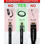 Buy now Phone Jack Splitter for Landline Telephone RJ11 6P4C 2 Way Adapter (1 Splitter + 2.5 Inch Cable) Made in USA at indiglob india