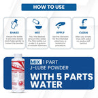 Buy now JorVet J-Lube Powder Lubricant | Easy-Mix Formula, Non-Irritating & Mess-Free | 10oz Bottle Makes 6-8 Gallons | Trusted for Veterinary & Obstetrical Use | Safe, Smooth & Easy to Clean | Red White at indiglob india