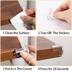 24 Pack Corner Guards Corner Protectors for Baby，Table Corner Protectors for Baby，Furniture Guards，Baby Proof Corner Protectors to Cover Sharp Furniture