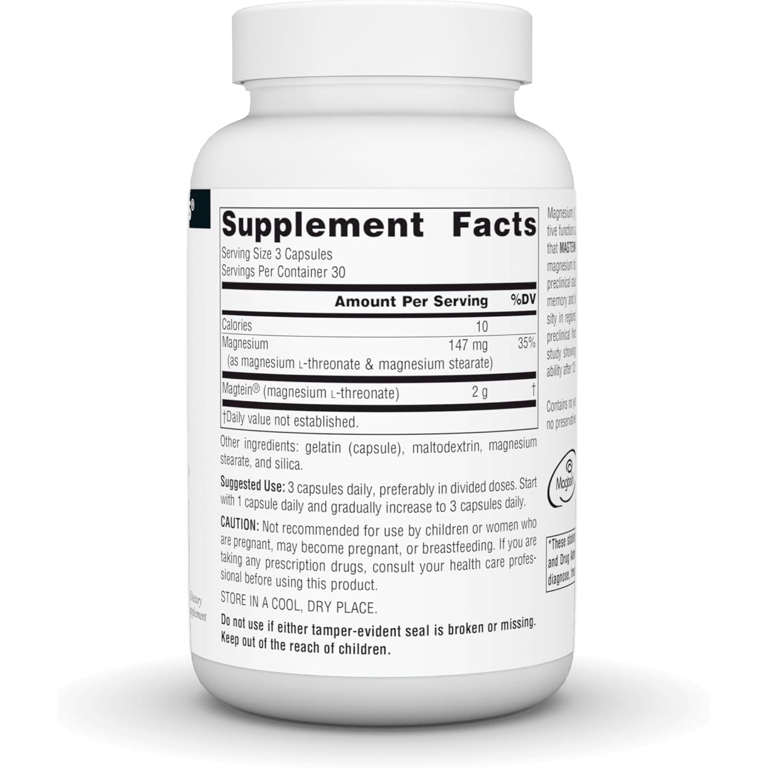 Buy now Source Naturals Magtein Magnesium L-Threonate 667mg Supports Focus, Mood, Healthy Memory, Cognitive Function, Sleep* - 90 Capsules at indiglob india