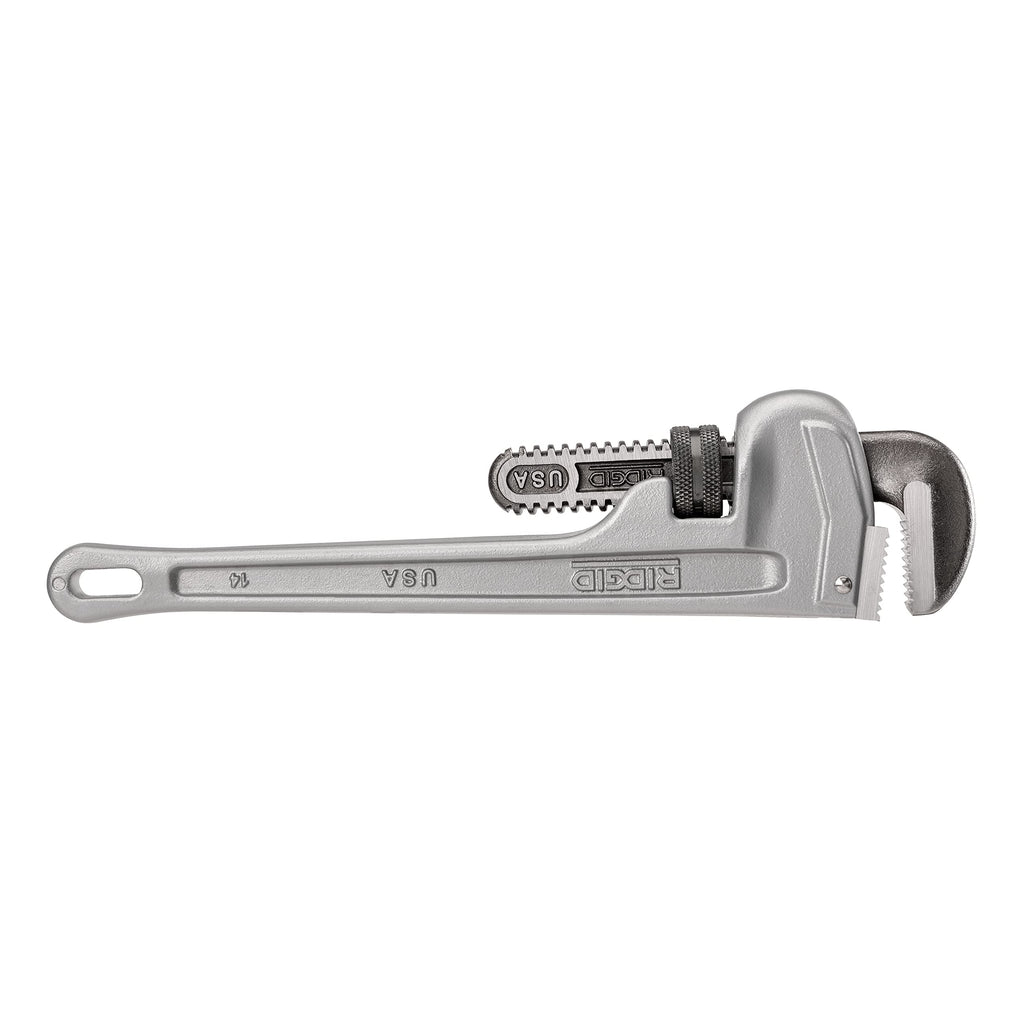 Buy now RIDGID 31095 Model 814 Aluminum Straight 14" Plumbing Pipe Wrench, Silver, Made in the USA at indiglob india