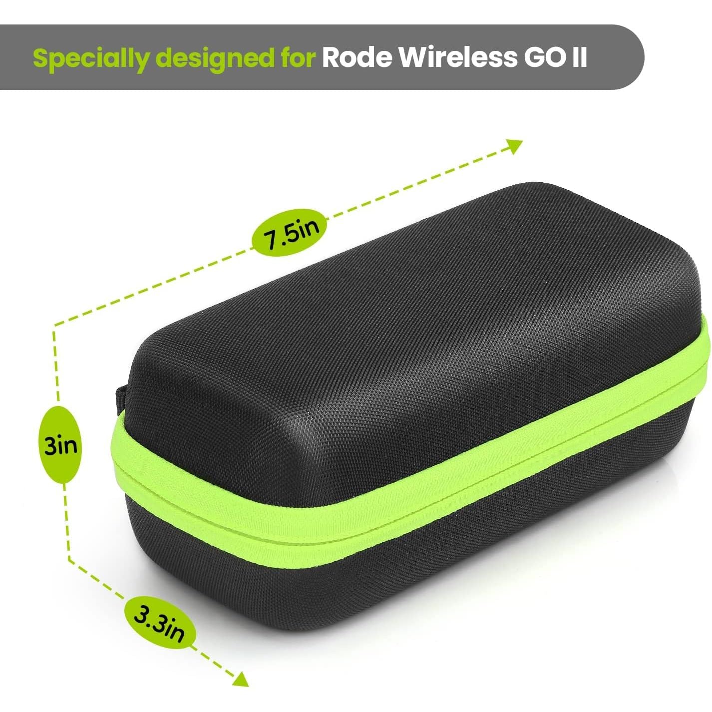Buy now YOUSHARES Wireless Go 2 Hard Carring Case - Professional Flocking Mic Case Compatible with Rode Wireless GO II Dual Channel Compact Digital Wireless Microphone System (black) at indiglob india