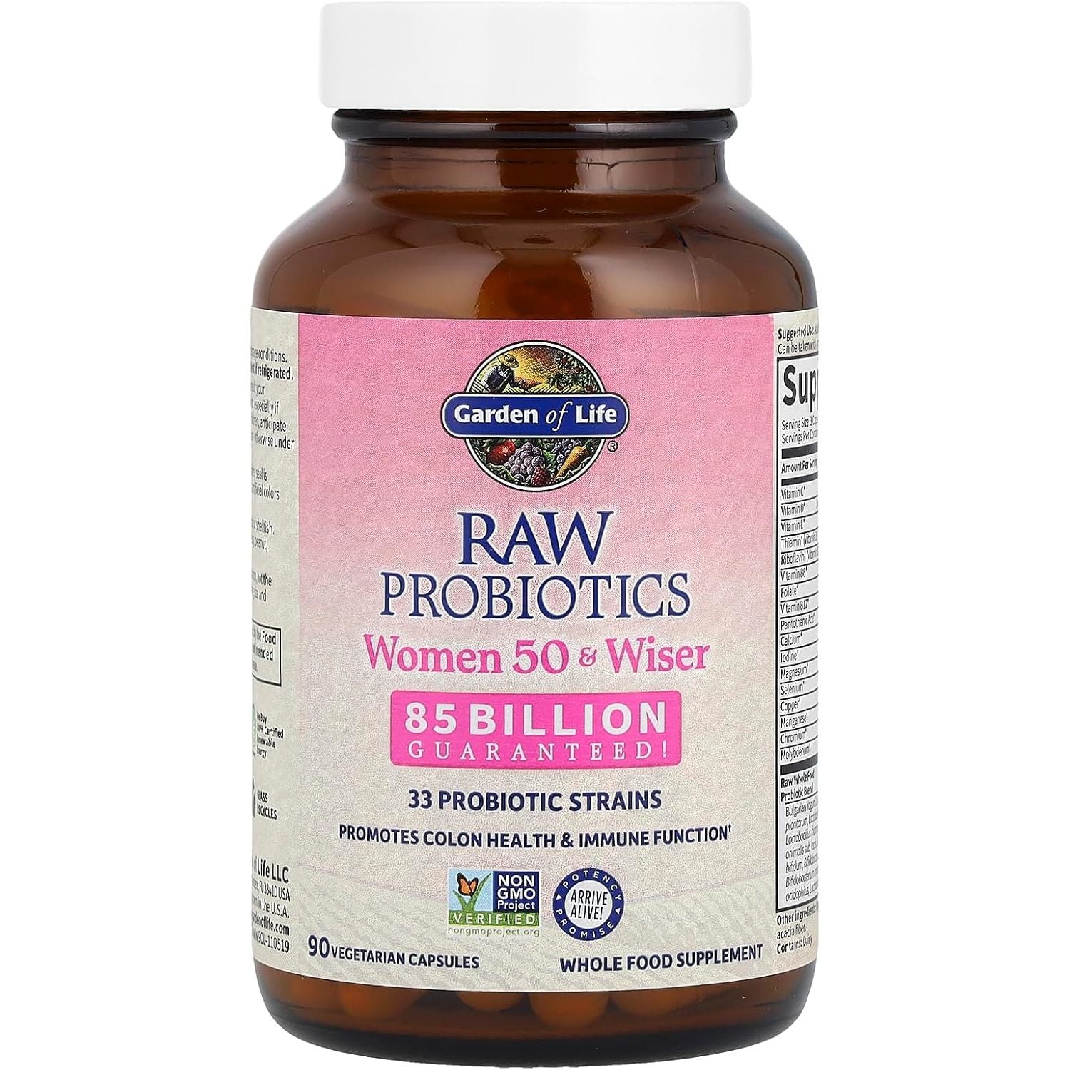 Buy now Garden of Life Raw Probiotics for Women Over 50-50 & Wiser Women's Probiotic with Acidophilus, Live Cultures, Probiotic - Created Vitamins, Enzymes, Prebiotics - 90 Vegetarian Capsules at indiglob india