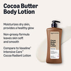 Amazon Essentials Cocoa Butter Body Lotion, Lightly Scented, 20.3 Fl Oz, Pack of 1 (Previously Amazon Basics)