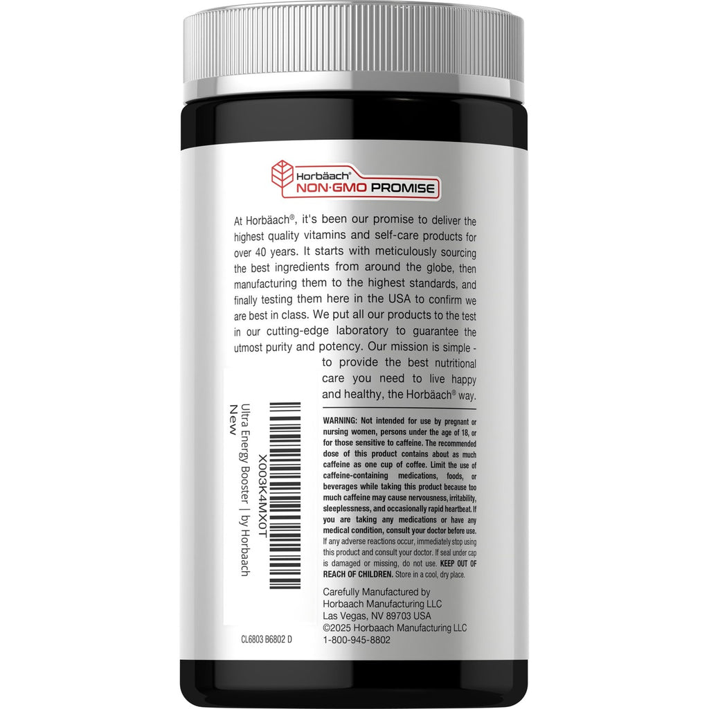Horbäach Energy Supplement | 120 Capsules