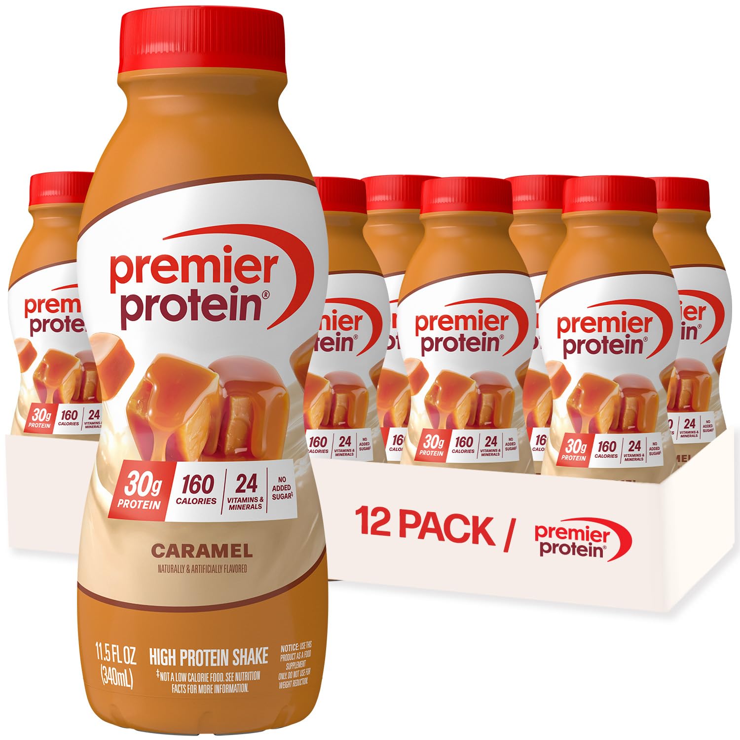 Buy now Premier Protein Shake, Peaches & Cream, 30g Protein, No Added Sugar, 24 Vitamins & Minerals to Support Immune Health, 11.5 fl oz, 12 Pack (Packaging May Vary) Caramel 11.5 Fl Oz (Pack of 12) at indiglob india