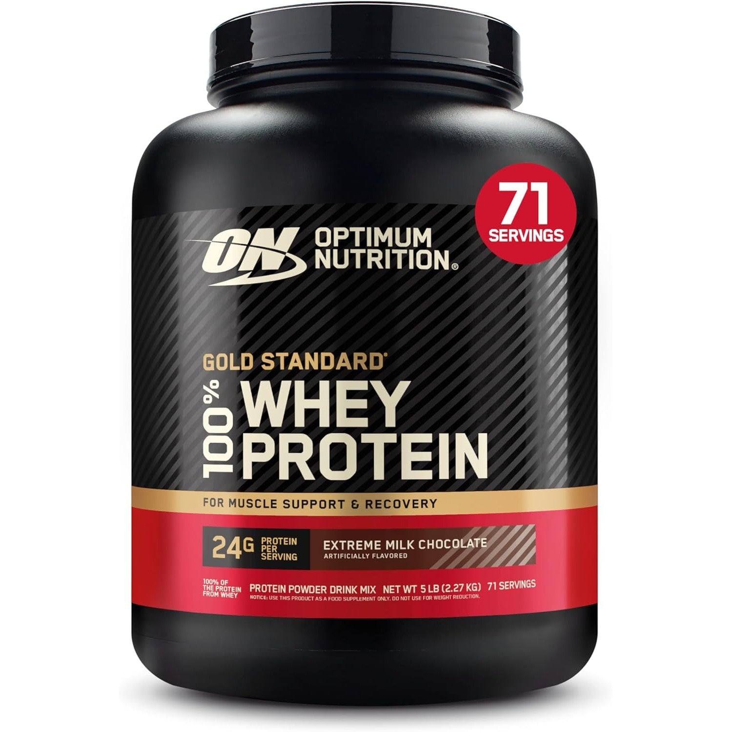 Buy now Optimum Nutrition Gold Standard 100% Whey Protein Powder, Strawberry Banana, 5 Pound (Packaging May Vary) at indiglob india