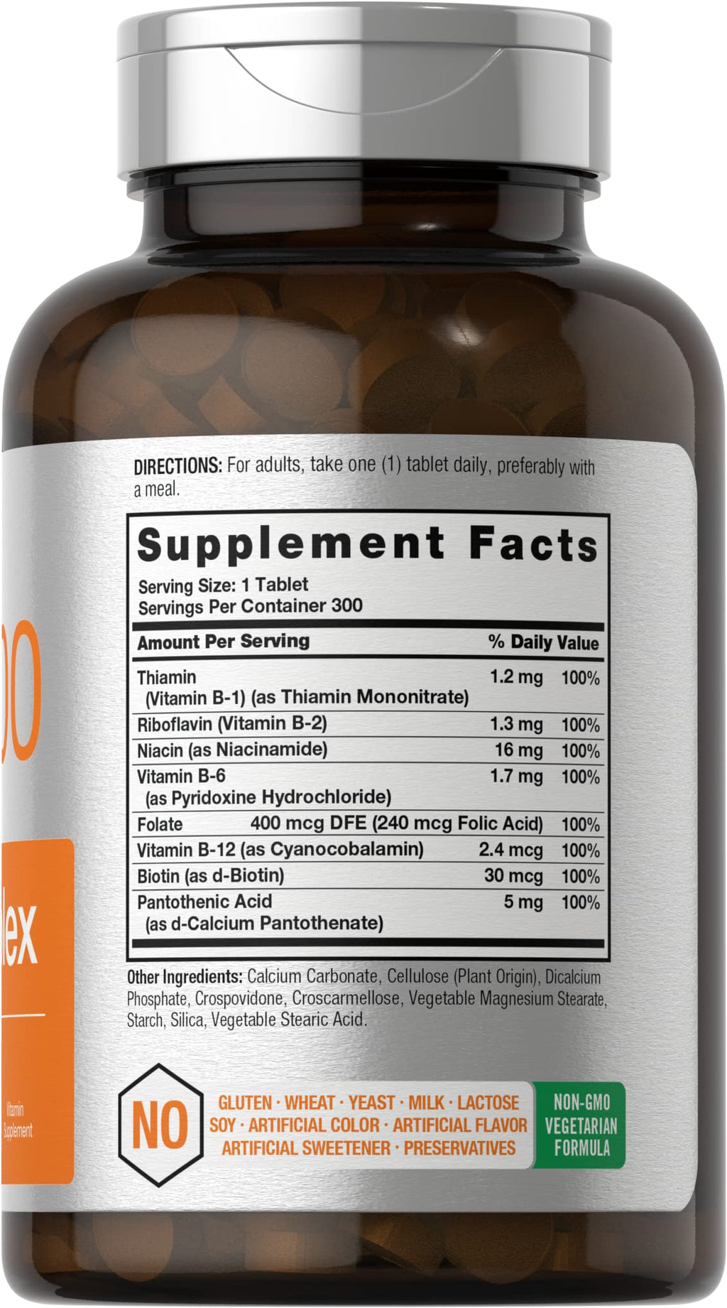 Horbäach Vitamin B-100 Complex | 100% of Daily Value | 300 Tablets