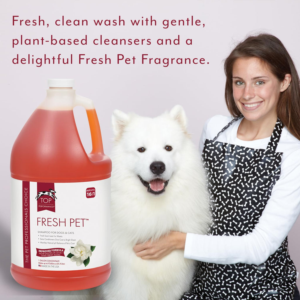Top Performance Fresh Pet Shampoo, 1-Gallon,Black