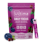Ultima Replenisher Daily Focus Supplement, Acai Blueberry, 14 Stickpacks