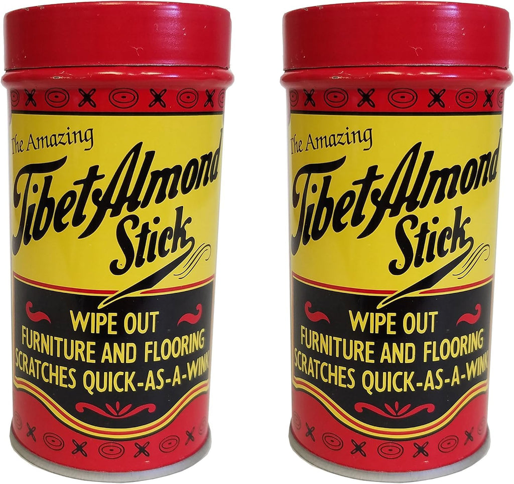Tibet Almond Stick Scratch Remover - Touch Up and Repair Hardwood, Furniture, Floors Instantly - All-in-One Kit for Restoration of Cabinets, Vinyl, and More - Odorless, Colorless, Non-Toxic (2 Pack)