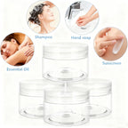 4 Pack 1 Oz (30ml) travel containers for creams Leak Proof with Labels