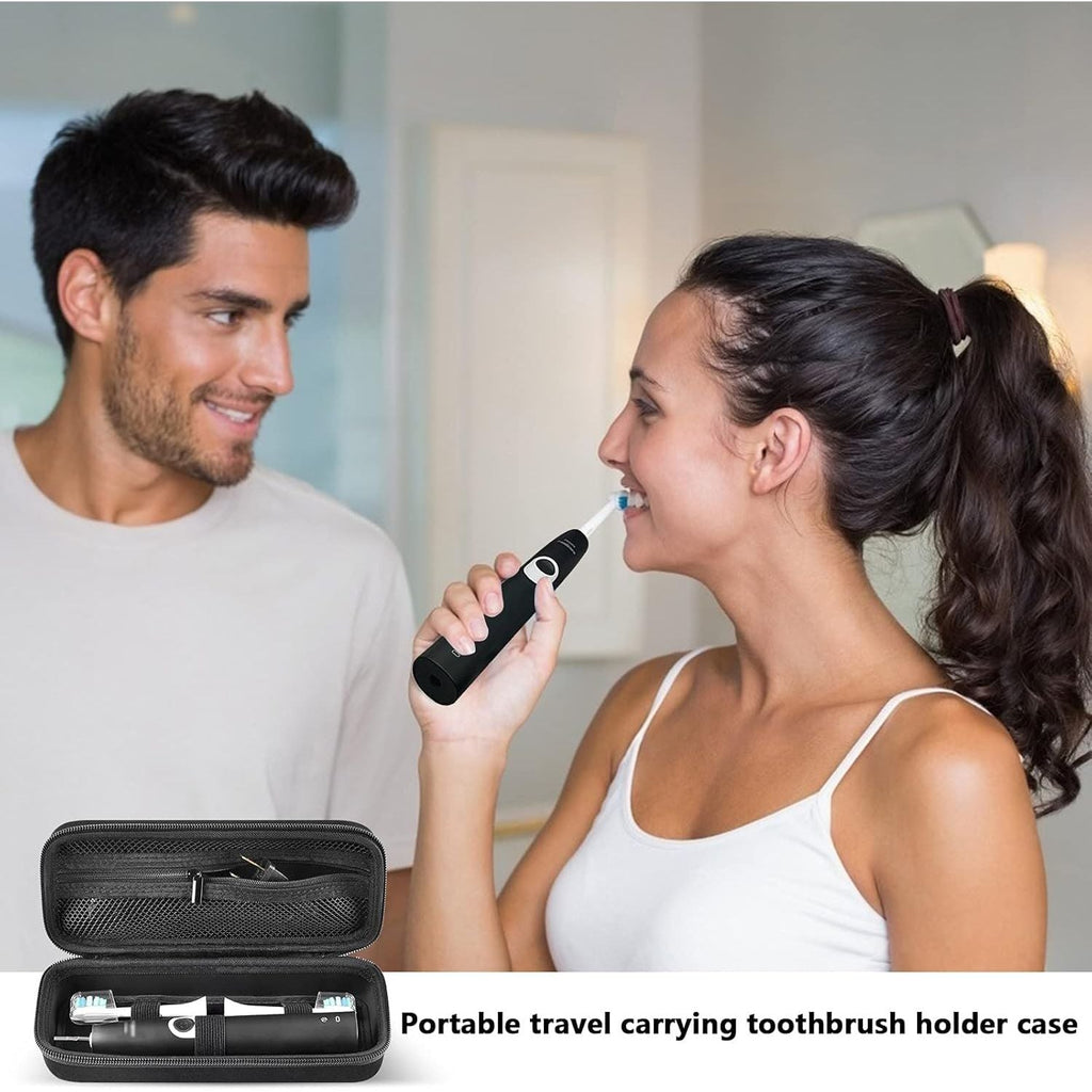 Buy now Toothbrush Travel Case Compatible with Oral-B Pro 1000, 2000, 3000, 3500, 1500/ for Philips Sonicare ProtectiveClean 4100 5100 Electric Toothbrush with Mesh Pocket for Accessories - Black (Bag Only) at indiglob india