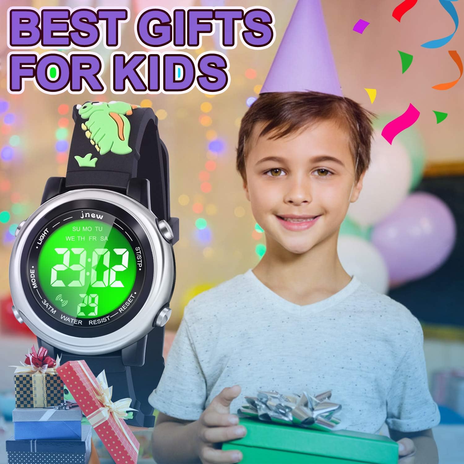 Buy now Kids Watches with Waterproof Alarm - Dinosaur Gifts for Boys Girls Age 3-10 at indiglob india