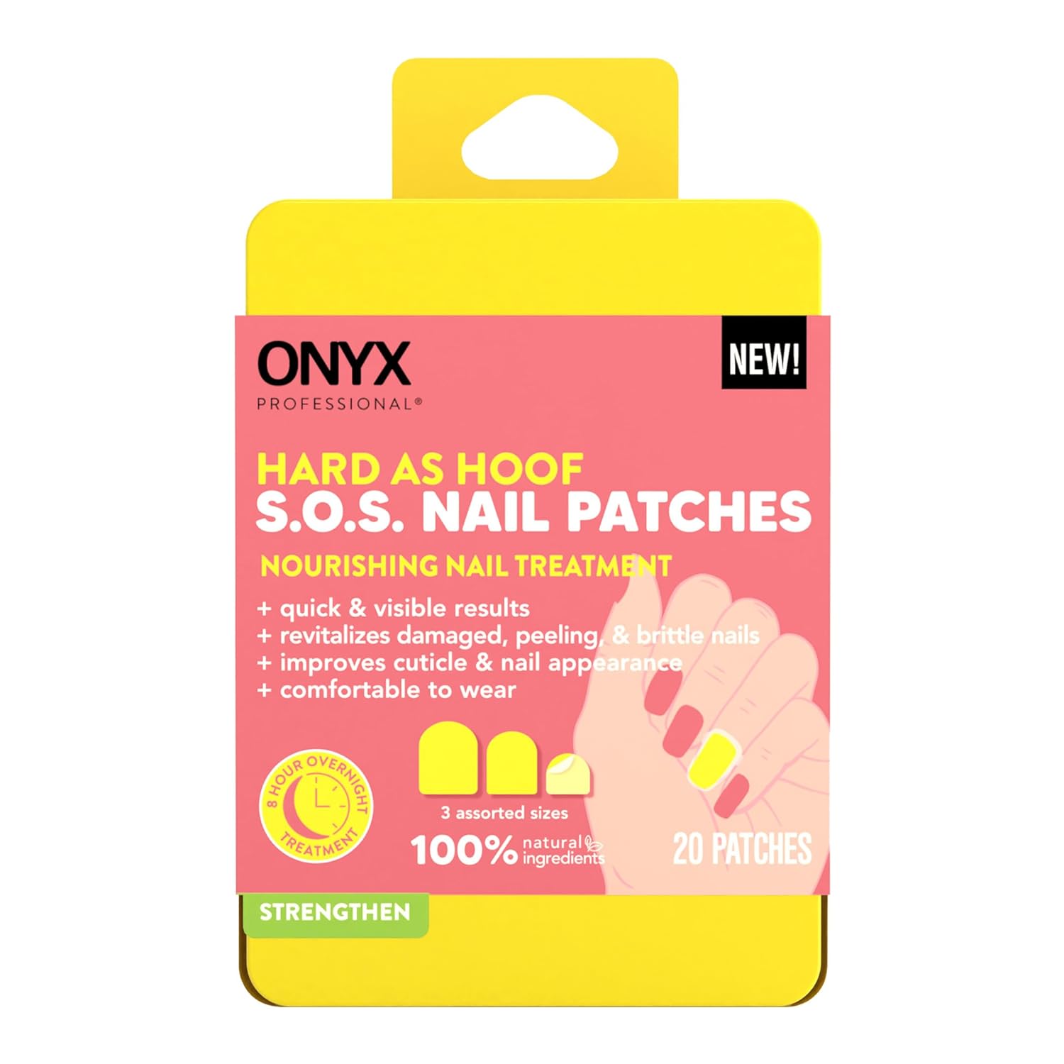 Buy now Onyx Professional Hard as Hoof Nail Strengthening Cream, Coconut Scent - Nail Growth and Conditioning Cuticle Cream Stops Splits, Chips, Cracks & Strengthens Nails, 1 oz Patches at indiglob india