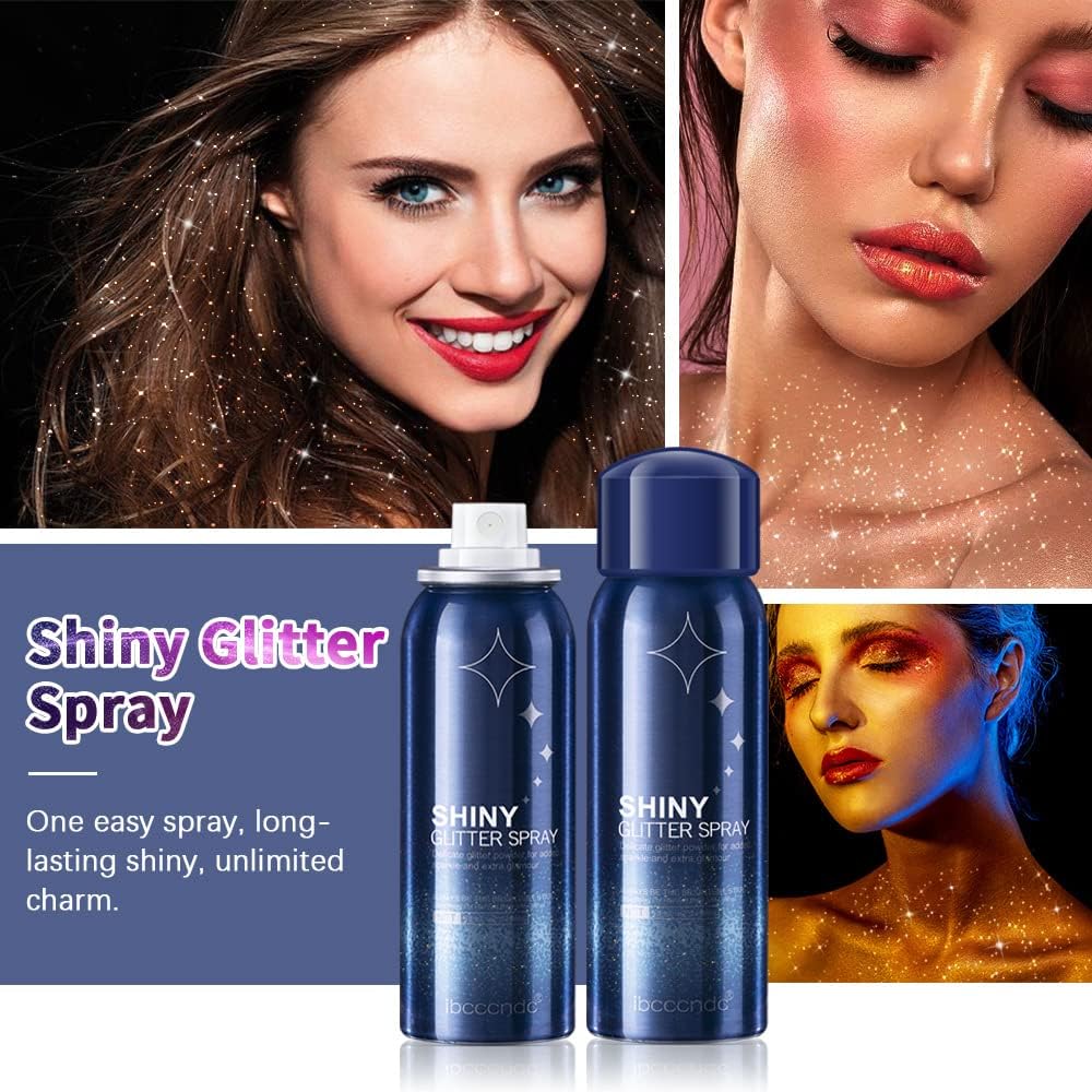 Buy now MEICOLY Silver Body Glitter Spray 2.1oz â€“ Waterproof Quick-Dry Shimmer Hairspray for Hair, Body & Clothes | Festival, Party, Prom Sparkle at indiglob india