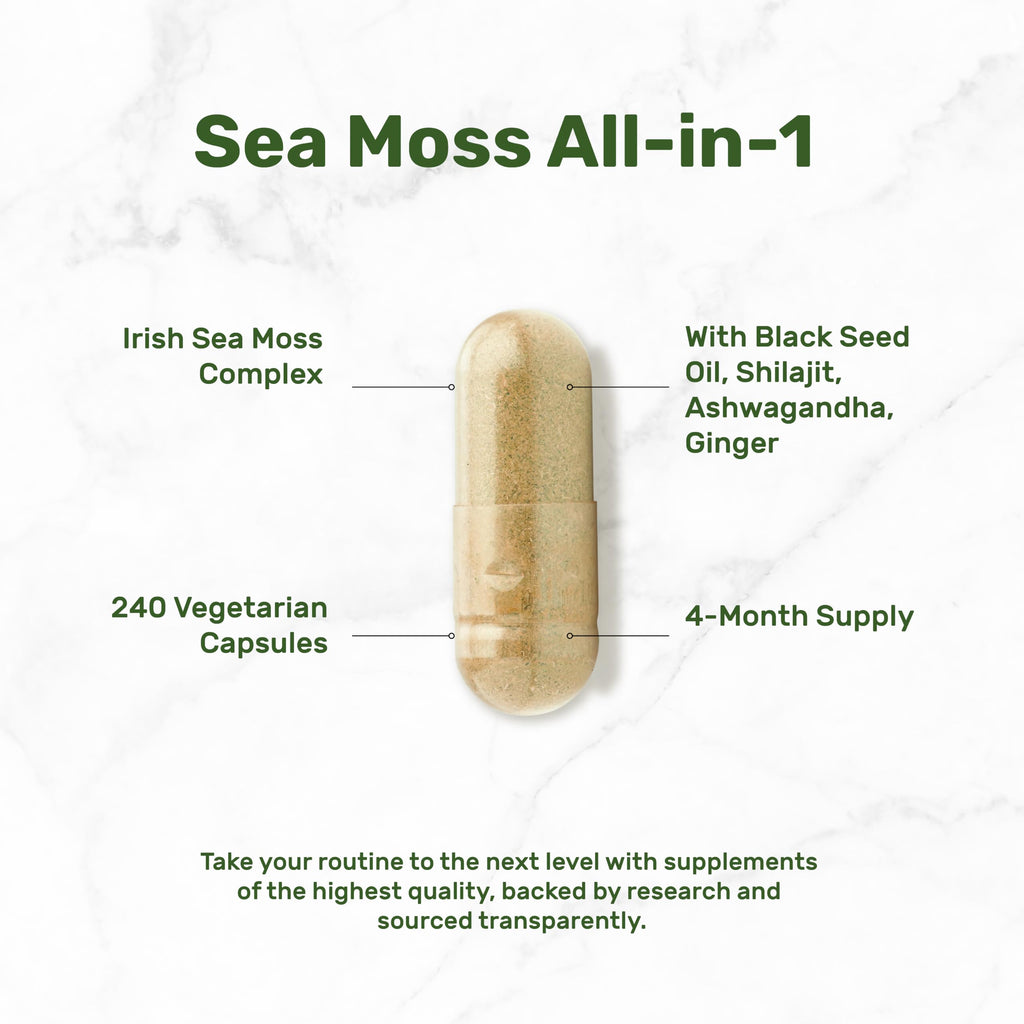 DEAL SUPPLEMENT 14-in-1 Irish Sea Moss Complex, 240 Veggie Capsules
