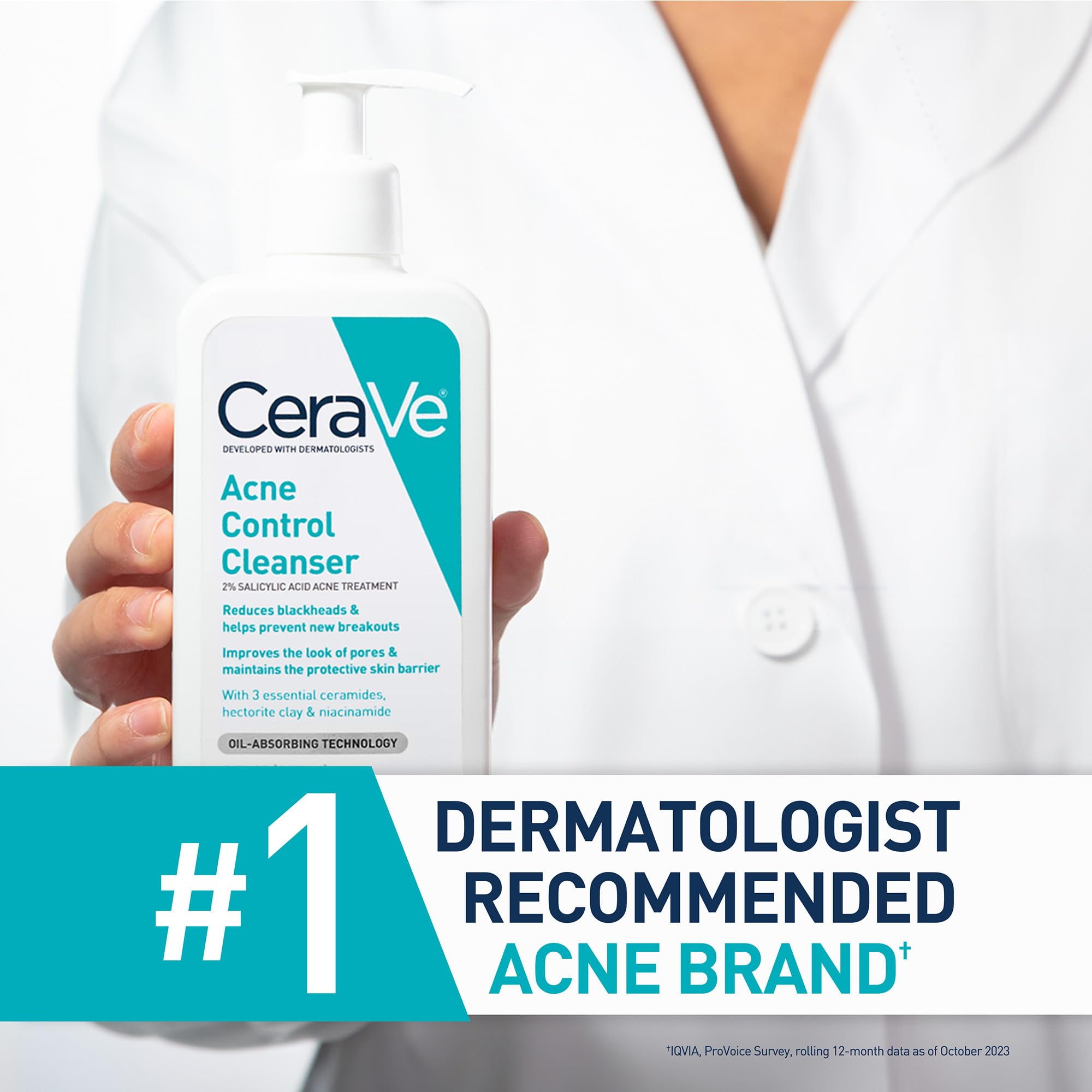 Buy now CeraVe Acne Treatment Face Wash, Salicylic Acid Cleanser with Purifying Clay, Niacinamide, and Ceramides, Pore Control and Blackhead Remover, 8 Ounce at indiglob india