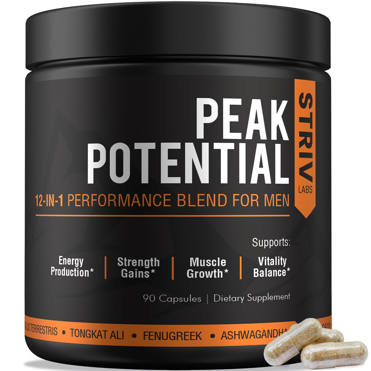 Peak Potential 12-in-1 Testosterone Support for Men