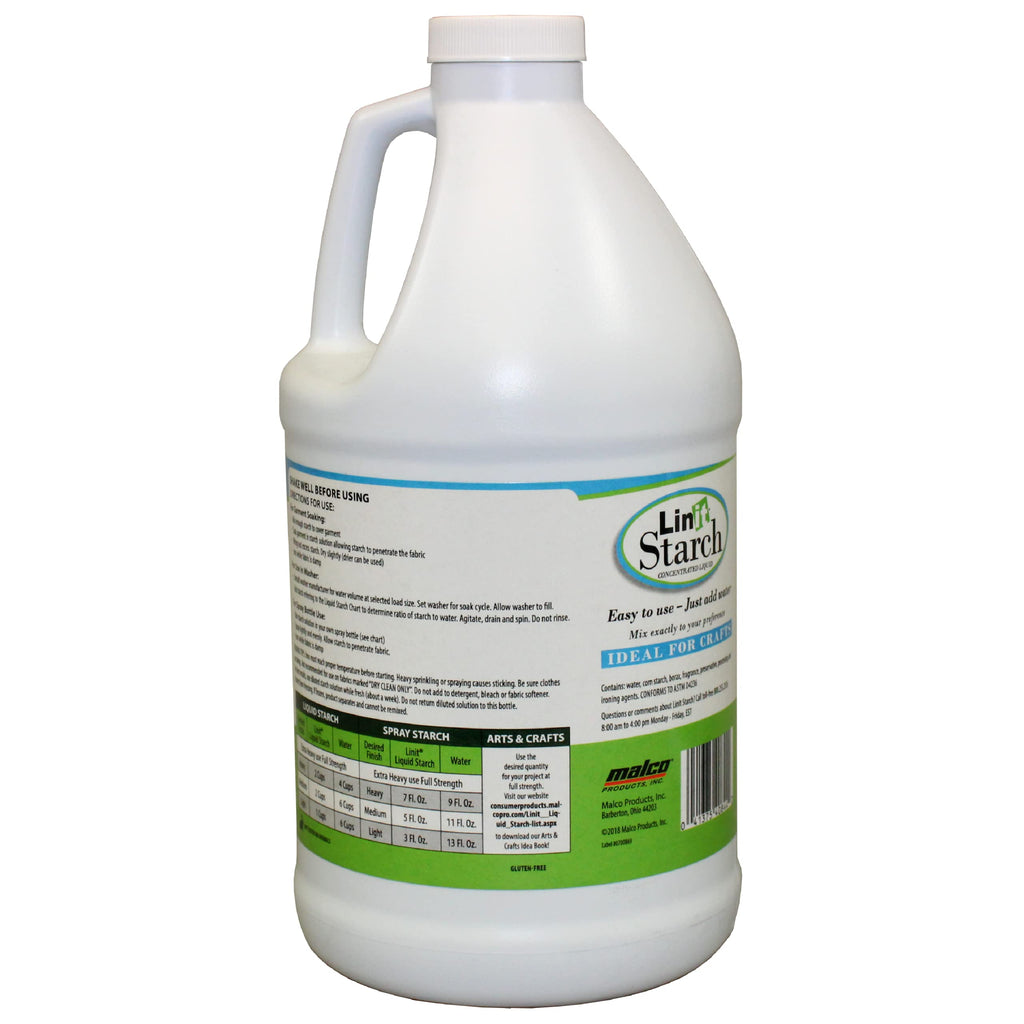 Linit Starch Crisp Classic Finish Liquid Starch for Ironing, 64 Oz.