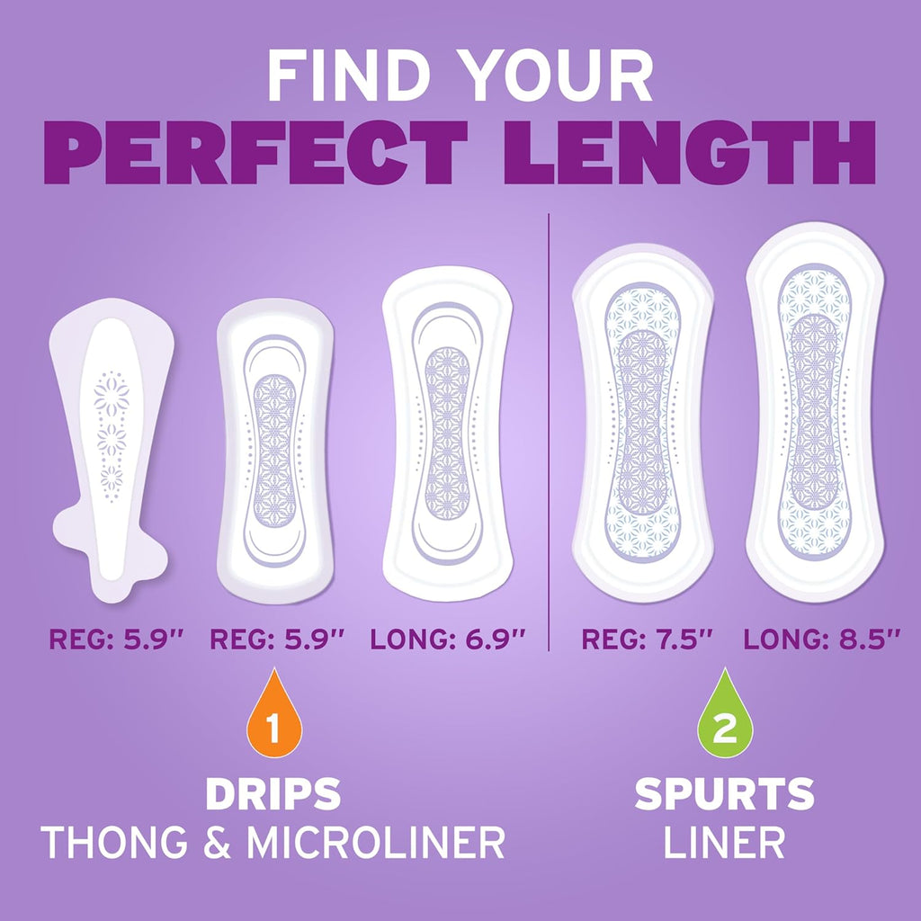 Buy now Poise Daily Liners, Incontinence Panty Liners for Bladder Leaks, 2 Drop Very Light Absorbency, Regular Length, 48 Count of Pantiliners, Packaging May Vary at indiglob india
