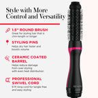 REVLON One-Step Root Booster Round Brush Hair Dryer and Styler, 1.5" Barrel