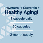 Life Extension Optimized Resveratrol Elite, Trans-resveratrol, quercetin, Healthy Aging, Heart Health, Brain Health, oxidative Stress, Gluten-Free, Non-GMO, Vegetarian, 60 Capsules