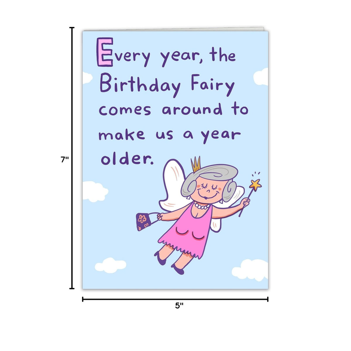 Funny Birthday Card for Women, Men, Friends! Hilarious Birthday Fairy Joke